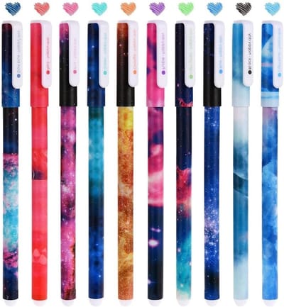 Fineliner - Pack of 10 Flamingo Gel Pens Set - Colourful Gel Pens - Tip Diameter 0.38 mm - voor School - Office - Thuis - Verjaardagscadeau - Kantoorbenodigdheden