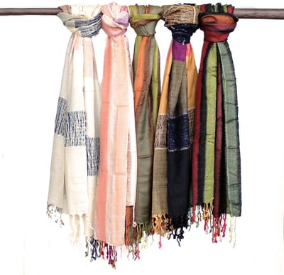 Ancient Wisdom - Sjaal - Grote Indiase boho-sjaal - 75x180cm - groene tinten - modeaccessoire - trendy - damesmode - bohemian