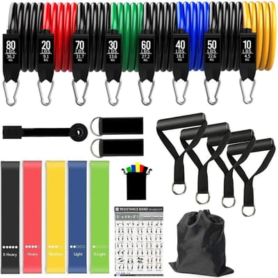 360lbs Fitness Oefeningen Weerstandsbanden Set Elastische Tubes Trekkoord Yoga Band Training Workout Apparatuur voor Thuisgym Gewicht