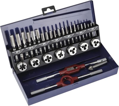 Schroefdraadgereedschap Set - Tappen en Boren - Metaal Bewerken - 31 Delige Koffer - M3 t/m M12 - Zwart