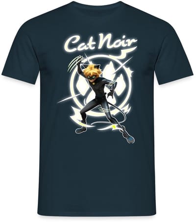 Miraculous Cat Noir Adrien Superheld T-Shirt Heren