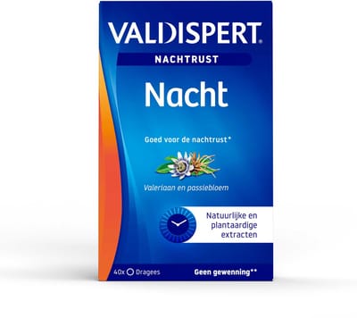 Valdispert Nacht - Passiebloem ondersteunt de nachtrust en helpt om lekker te slapen* - 40 tabletten