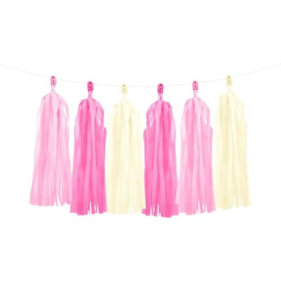 PartyDeco - Tassel Slinger Pastel Pink / Hot pink