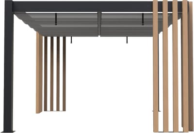 Sojag Lito - Vrijstaande Pergola 3x3,5 meter met zonnescherm - Houtlook