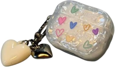 Oordopjes Hoesje - Hoofdtelefoon Cover - Bescherming Oortjes - Uniek Hartpatroon - 7x6x2 cm - Kleurrijk