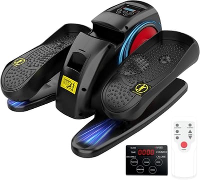 Onder Bureau Elliptical - Elektrische Stepper - Zittend Trainen - Stille Motor - 15 Snelheden - Zwart