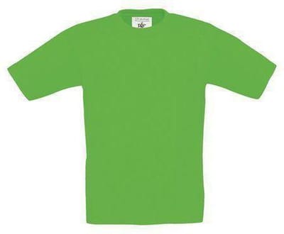 B&C Exact 150 Kids T-shirt Real Green Maat 3/4 (onbedrukt - 5 stuks)