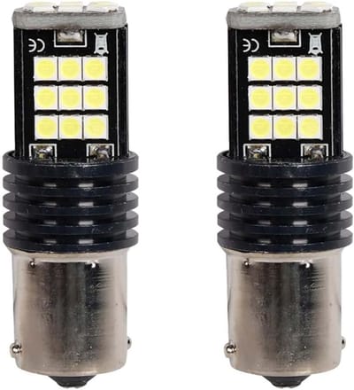 LED Lampen BA15s 50mm 12V 24V Canbus voor Auto en Vrachtwagen Koud Wit