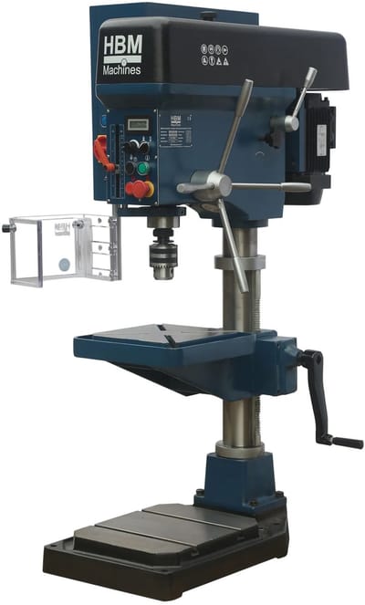 HBM industriële variabele kolomboormachine 25 mm, 230 V, 100-3300 rpm, 1,1 kW, spindelslag 135 mm