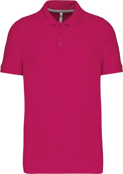 Herenpolo korte mouwen met knopen merk Kariban Fuchsia - 3XL