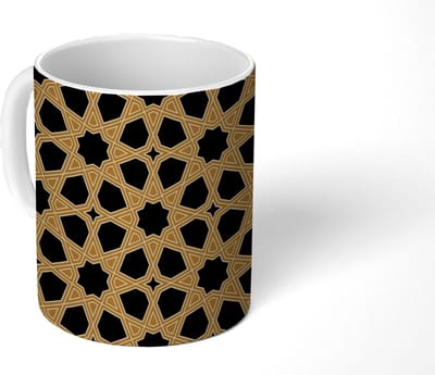 Mok - Koffiemok - Geometrisch - Patroon - Arabisch - Mokken - 350 ML - Beker - Koffiemokken - Theemok