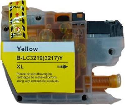 KATRIZ® huismerk inkt voor|Brother LC3219XLY   (Brother 3219XL)  |  Met chip