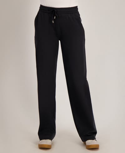 Je m'appelle Travelstof Dames Broek Straight fit Met stretch - Zwart - Maat XS
