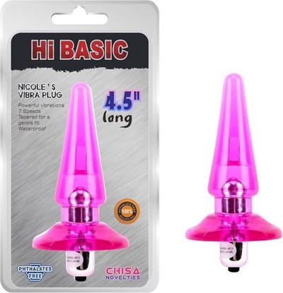 CHISA - Vibrating Butt Plug Nicoles 2.5 X 3.2 Cm Pink