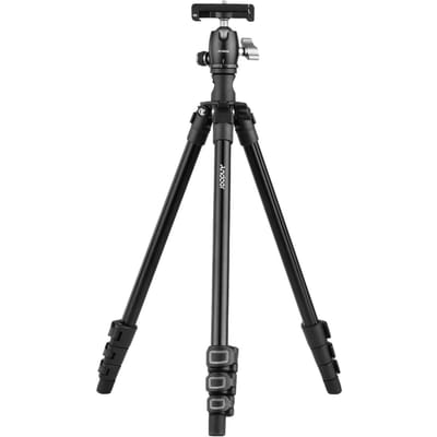 Trépied de voyage professionnel à montage horizontal pour appareil photo portable Q160H avec 360 degrés noir