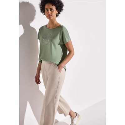 Shirt met folietekst