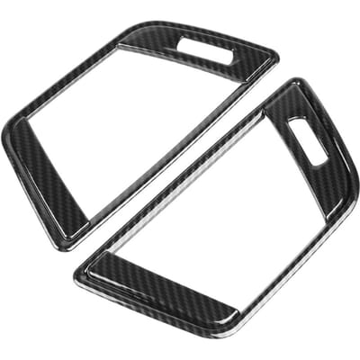 2 Stuks Koolstofvezel Stijl Zijdelingse Airconditioning Ventilatierooster Afdekking Trim voor 3 Serie F30 13?18 gray