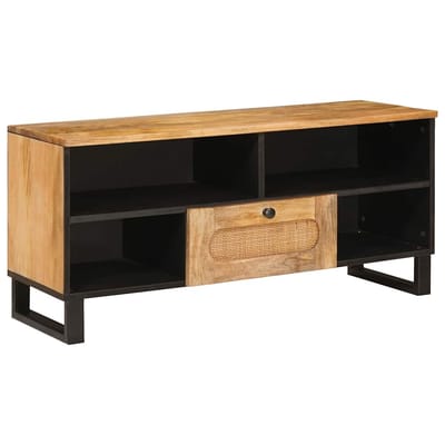 vidaXL - TV - Kast - met - lade - Bruin - 100 - x - 33 - x - 46 - cm - Massief - Mango - Hout