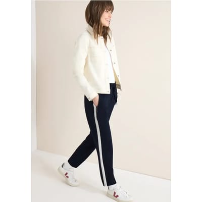 Broek met colour block tape