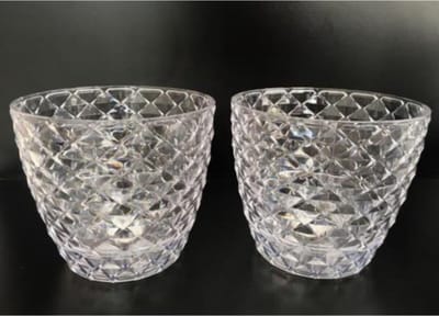2+2Transparante bloempotten voor orchideeën, planten en bloemen 14x14cm