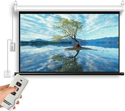 Elektrisch Projectiescherm - Motorisch Scherm - Thuisbioscoop Creëren - Kreukvrij Beeld - 60 inch 4:3 - Mat Wit