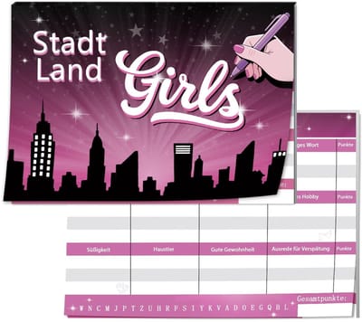 Dailygoods - Stadslandmeisje Kaartspel voor Tienermeisjes - Perfect Cadeau voor Meidenavonden