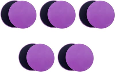 Core Sliders Set - Fitness Discs - Krachtige Core Training - Dubbelzijdig Gebruik - 20cm Diameter - Paars