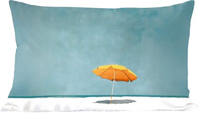 Sierkussens - Kussentjes Woonkamer - 60x40 cm - Parasol - Geel - Strand - Zee