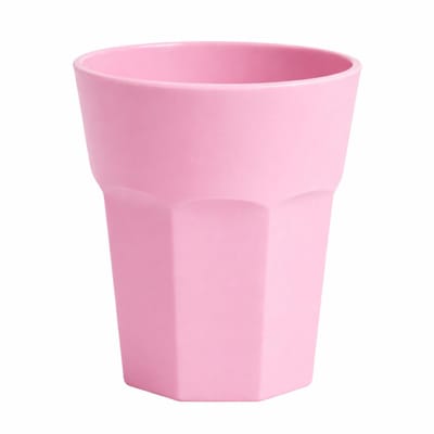 Plasticforte onbreekbaar drinkglas - kunststof - roze - 360 ml - drinkglazen - lichtgewicht - 9 x 10 cm - stapelbaar