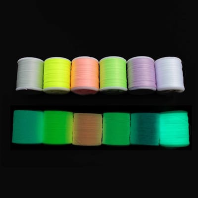 Vliegbinddraad Set - Flosdraad Polyester - Vliegvissen Maken - Lichtgevend Materiaal - 6 Spoelen 40 Yards - Diverse Kleuren