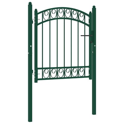 vidaXL Hekpoort EMMEN met gebogen bovenzijde staal 100x86 cm groen