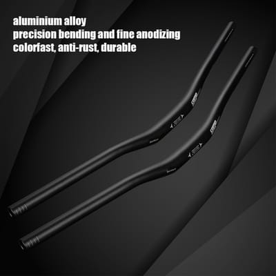 Guidon Rehausseur en Alliage d'Aluminium pour VTT Cyclisme Course Voyage Détente et Repos (Noir) black