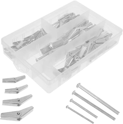 Knevelbouten Set - Gipsplaat Ankers - Wandmontage Projecten - Sterke Veilige Houvast - 32 Stuks - Zilver