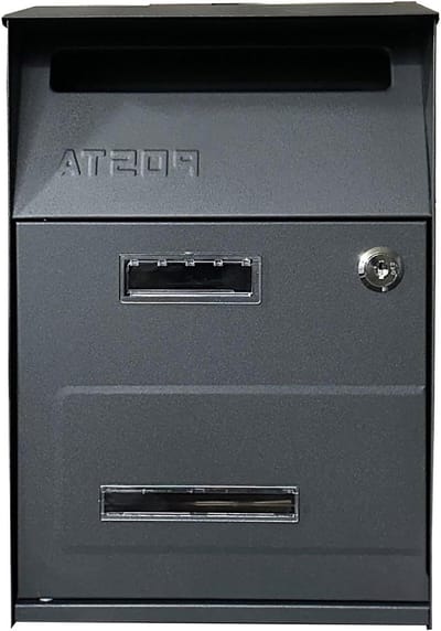 Brievenbus - Postbus Buiten - Veilig Post Ontvangen - Met Slot en Sleutels - 8.2 x 3.6 x 12.5 Inch