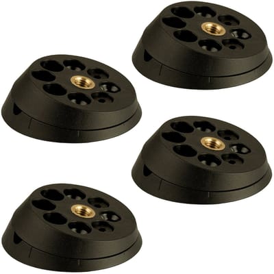 SOTECH 4 stuks Tafelpootgarnituur TWIST'N TURN voor meubelpoten tot Ø 60 mm met M10 schroefdraad, unieke kantelfunctie in vijf standen: 0°, 5,5°, 10,5°, 13,5° en 15°