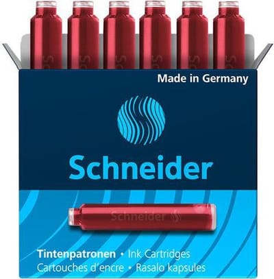 Schneider inktpatroon - 6 stuks - rood - S-6602