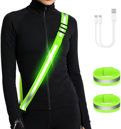 Dailygoods - Reflecterende Glow-in-the-Dark Crossbody Band en Polsbanden