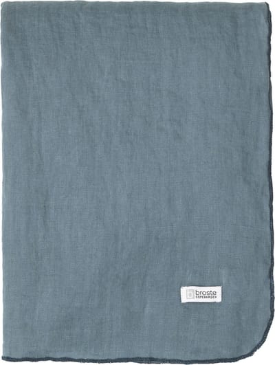 Broste Copenhagen chique linnen tafellaken tafelkleed Gracie in de kleur Pro Blue 160 x 200 cm