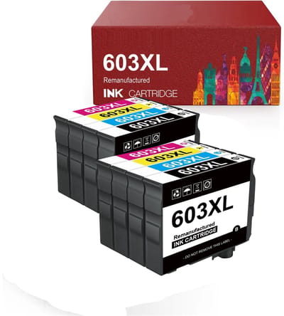 8-pack 603 | Geschikt voor Epson 603XL inktcartridges - Geschikt voor Epson Expression Home XP2100 - XP2150 - XP3100 - XP3150 - XP4100 - XP4150 - WF-2810DWF - WF-2820DWF - WF-2830DWF