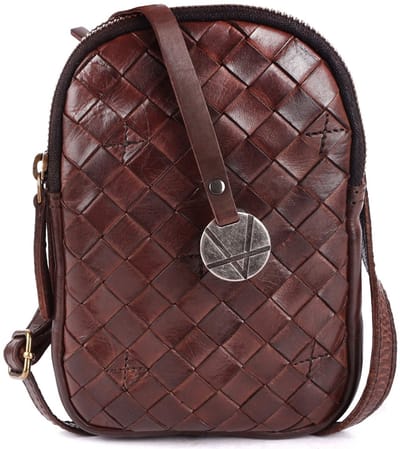 Echt Leren Kleine Crossbodytas voor Dames – Leren Telefoontasje met Verstelbare & Afneembare Schouderriem