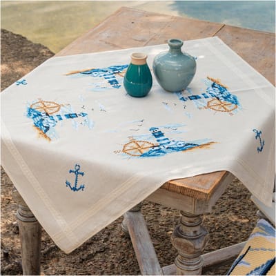 Vervaco - Tafelkleed kit - Marine - PN-0206977 - Borduren - Borduurpakket - Borduurpakket volwassenen - Borduurpakket kind