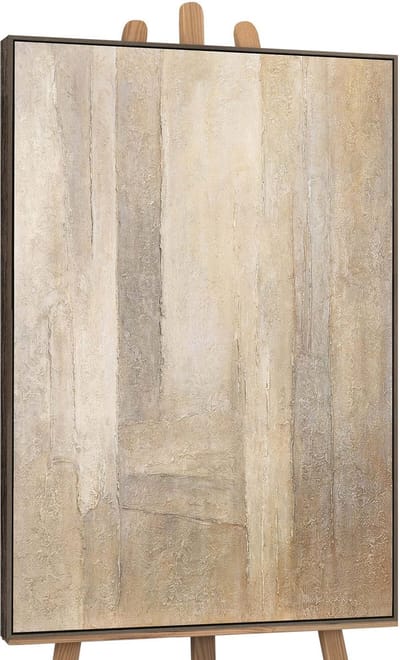 Canvas schilderij handgeschilderd verticals of time abstract – YS-Art Gallery – Luxe wanddecoratie voor woonkamer – Modern schilderij voor slaapkamer en hal