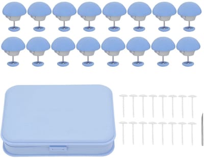 Dailygoods- Dekbedclips 16 Stuks - Antislip Bevestigingsclips - Paddenstoelvorm - Voor Dikke Dekbed - Voor Kussens en Gordijnen - Eenvoudig in Gebruik - Quiltclips