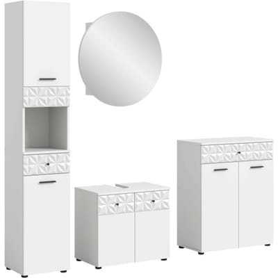 Prisma badkamercombinatie wit NB wit hoogglans MDF TZ - 37x145x187cm