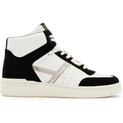 AllSaints Pro Suede High Top White/black/gun Size: 37 | Sneakers Outlet | Dames | Wit
