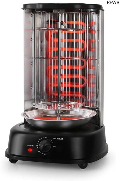 RFWR® Elektrische Verticale Grill 1800W voor Kebab, Gyros en Kip - Vetarm Braden