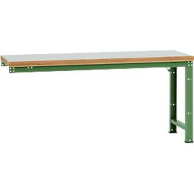 Manuflex aanbouw-werkbank Profi standaard, tafelblad kunststof, 2000 x 700 mm, resedagroen