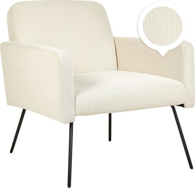 NARKEN - Fauteuil - Lichtbeige - Corduroy