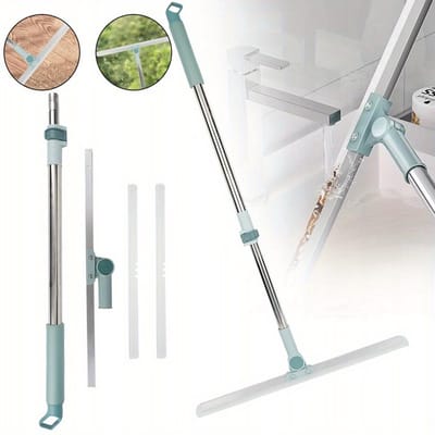 117cm Lange Vloertrekker Voor Natte Ruimtes - Telescopisch Met Lange Steel - Verstelbaar In 3 Delen-180° Draaibaar-Geschikt Voor Badkamer - Douche En Ramen