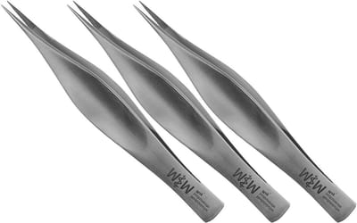 Technische pincetten - Modelbouw pincet - Precisiewerk - Roestvrij staal - 11.5 cm - Zilverkleurig